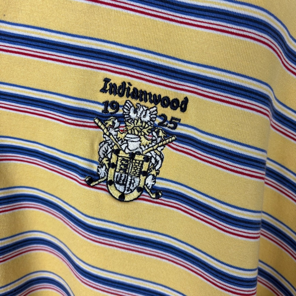 Vintage Nick Price Indianwood 1925 Striped Golf Polo Shirt XXL Menswear - Picture 2 of 5